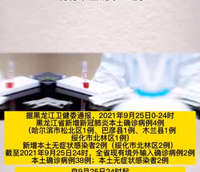 黑龙江新增4例本土确诊 12例无症状感染者:黑龙江新增4例本土确诊 12例无症状感染者