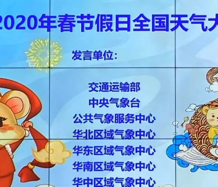 2020年春节天气预报表格/2020年春节天气预报表