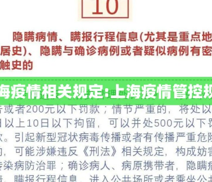 上海疫情最新情况最新规定（上海疫情最新情况最新规定通知）
