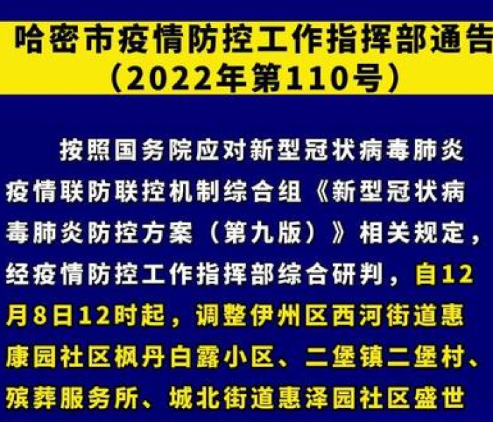 哈密疫情防控最新规定10月/哈密疫情防控最新规定10月12日